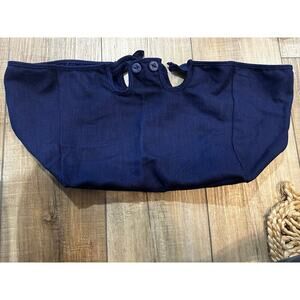 Longaberger‎ MEDIUM MARKET Basket Liner INDIGO navy blue Fabric